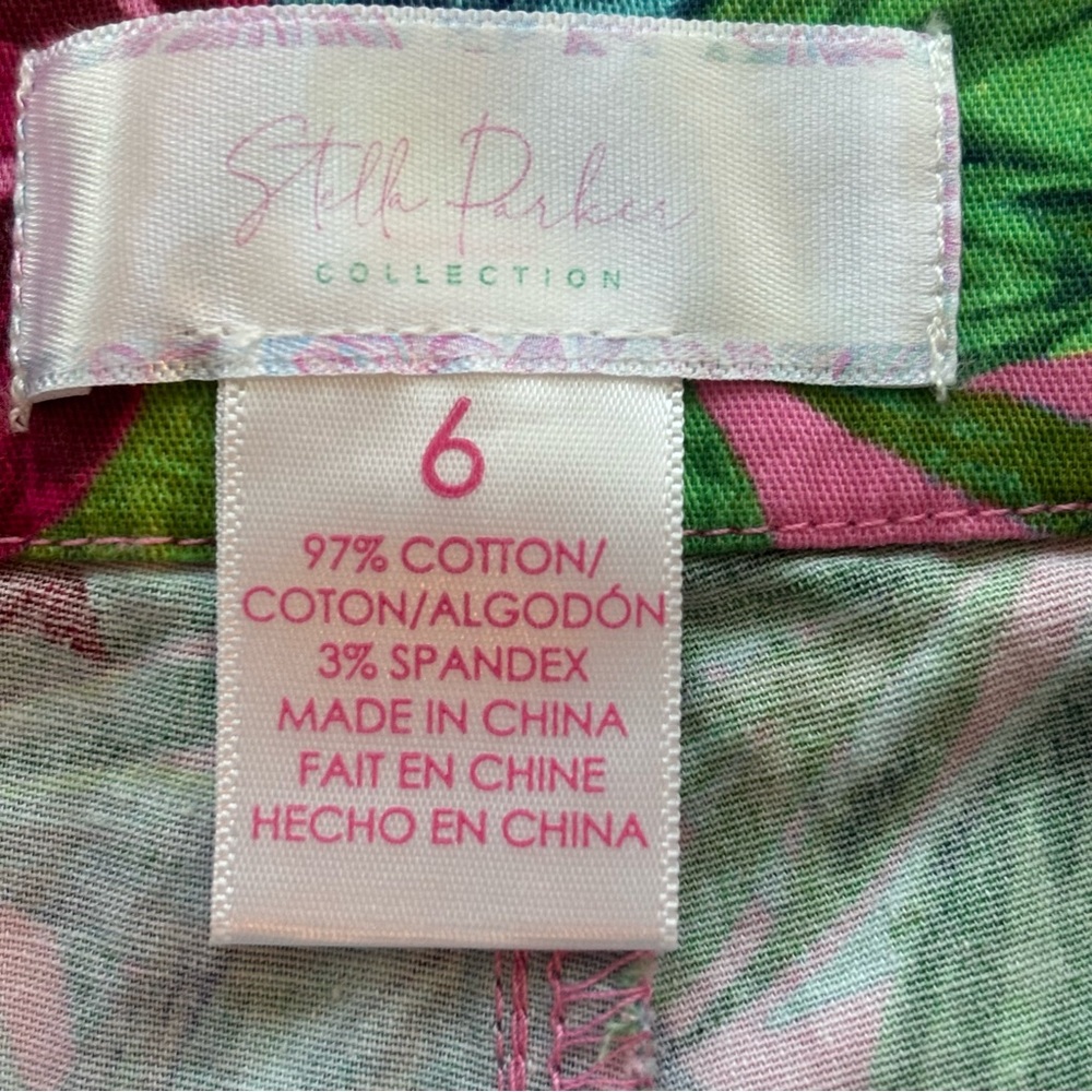 ❤️2/$15 or 3/$21❤️Stella Parker Tropical Leaf Print Shorts, Size 6 - Picture 9 of 9